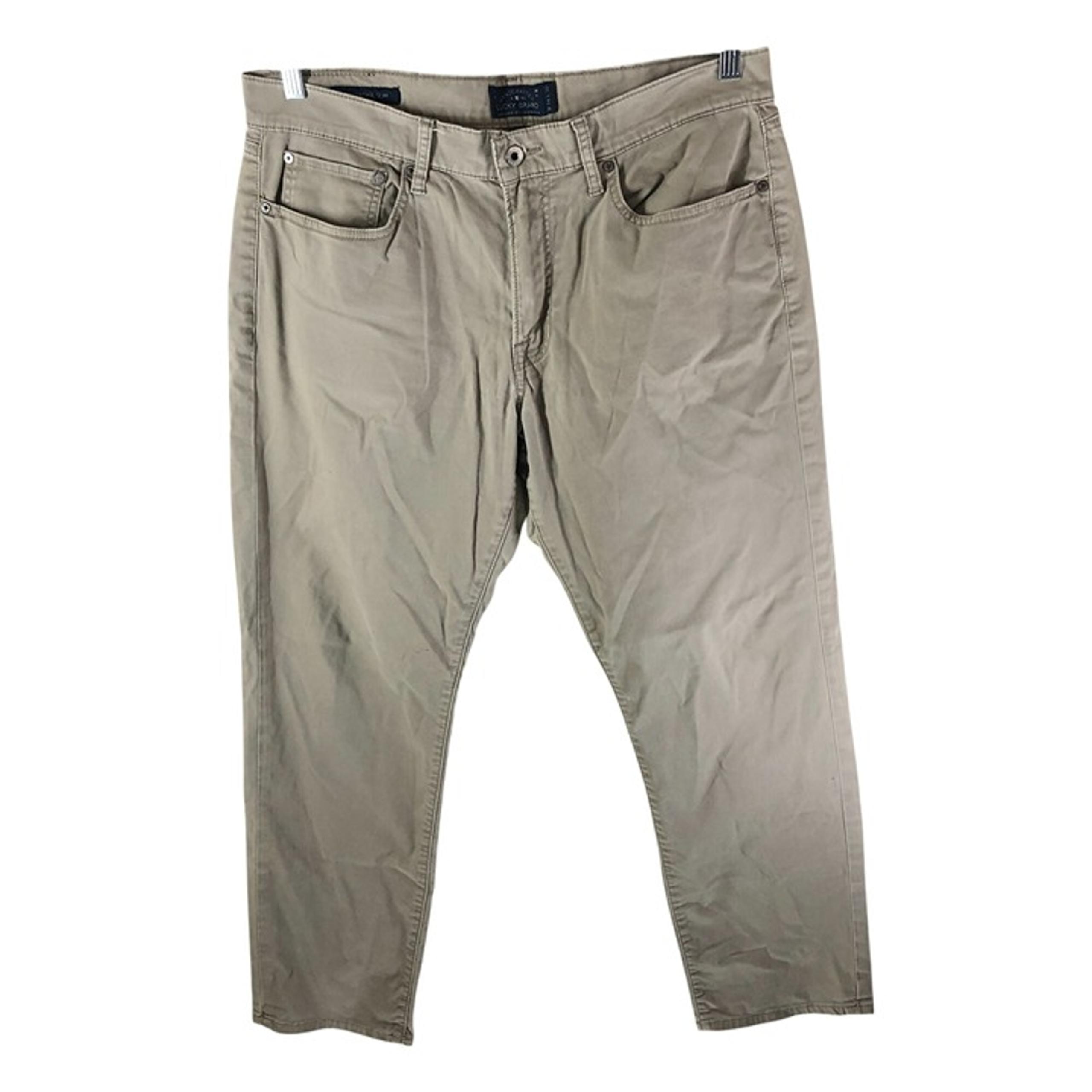 Lucky Brand Mens Pants 121 Heritage Slim Cotton Stretch Khaki Beige 34x30