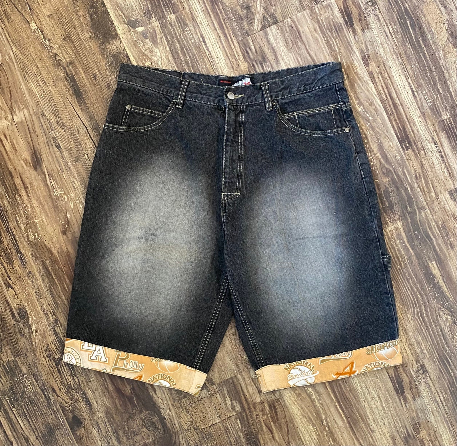 Vintage 1990s Baggy Hammer Loop Cyber Grunge Shorts Mens Size 36