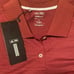 adidas - NWT Golf Women's ClimaLite Cardinal Red sz XL Textured Stripe Polo