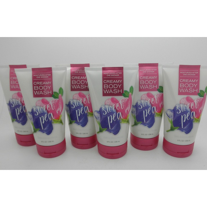 BATH & BODY WORKS Creamy Body Wash SWEET PEA - Lot of 6