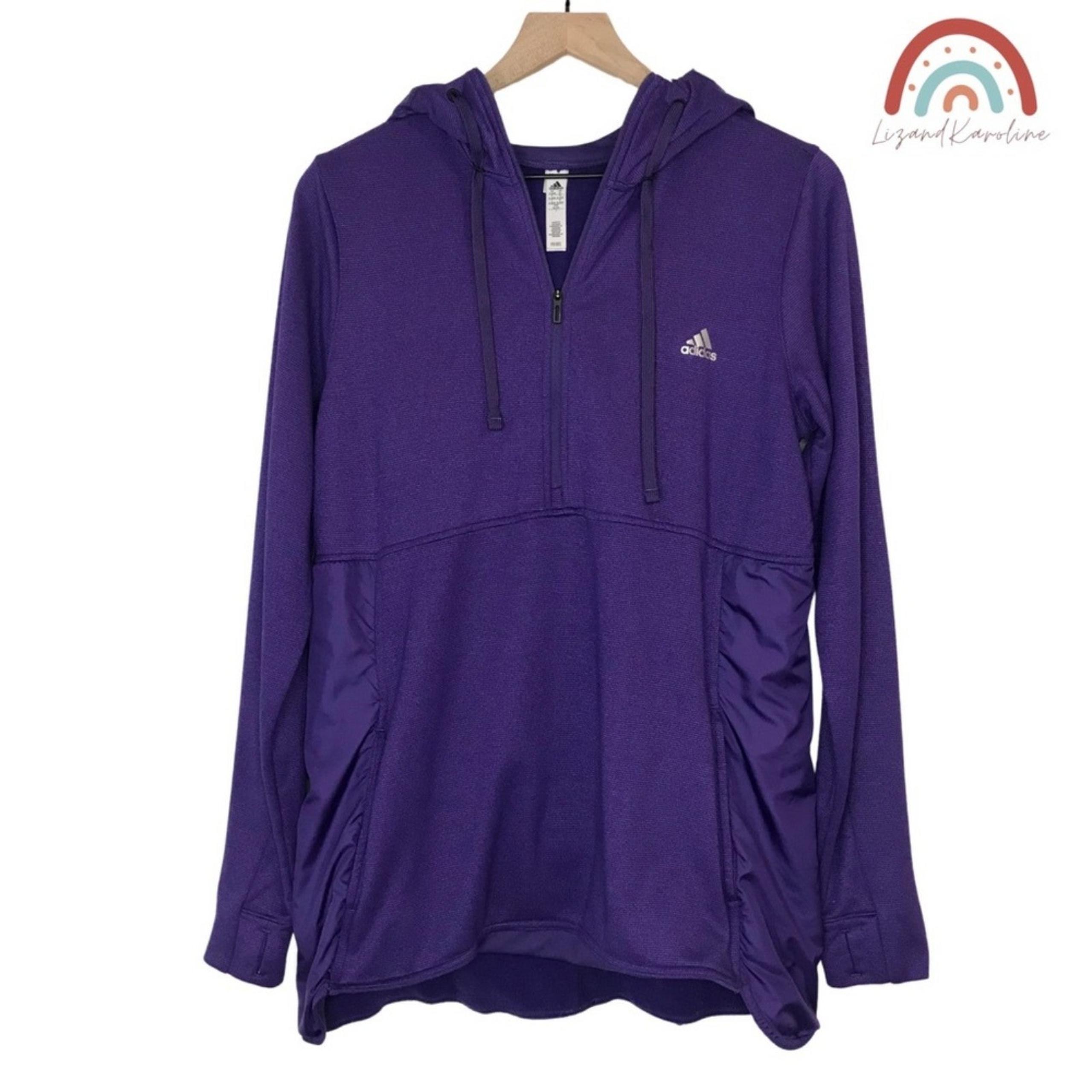 Adidas Climawarm Trans Hoodie Fleece Lined Nylon Hooded Active Athletic Jacket