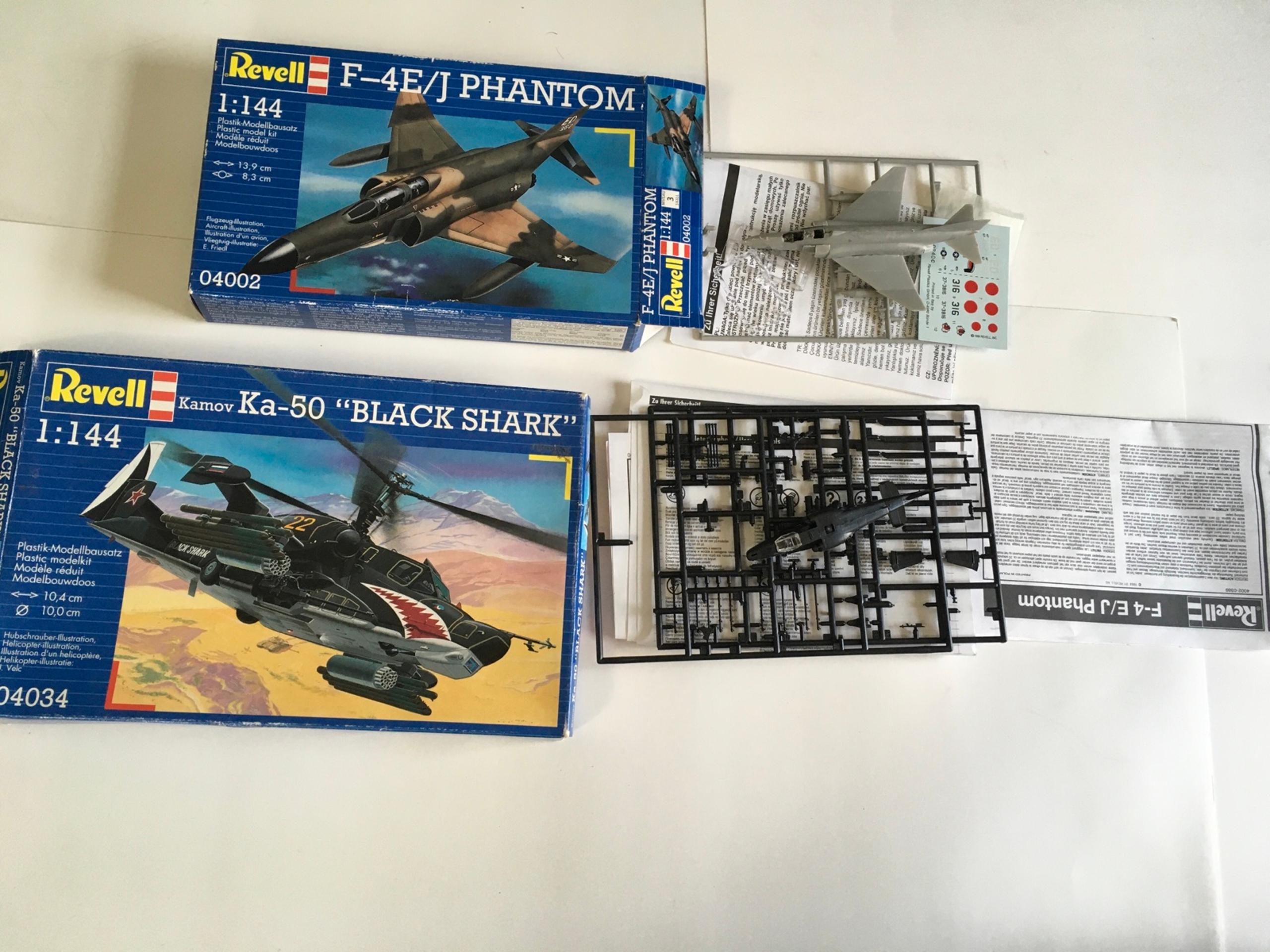Revell Plastic Model Kits 1:144 F-4J/J Phantom & 1:144 Ka-50 "Black Shark"