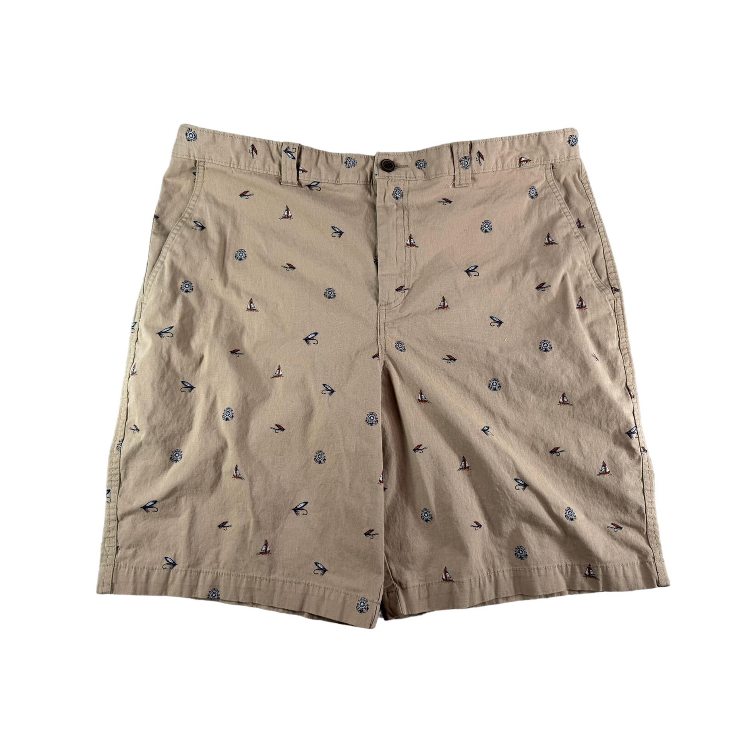 Magellan Shorts Mens 38 W Brown Fly Fishing Boats Outdoors Stretch Academy