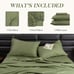 NEW King Size Bed Sheets Set - 4 Piece Bedding - Sage Green 100% Cotton