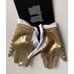 NIKE JORDAN VAPOR KNIT 4.0 METALLIC Football Receiver Gloves White Gold Size L