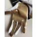 NIKE JORDAN VAPOR KNIT 4.0 METALLIC Football Receiver Gloves White Gold Size L