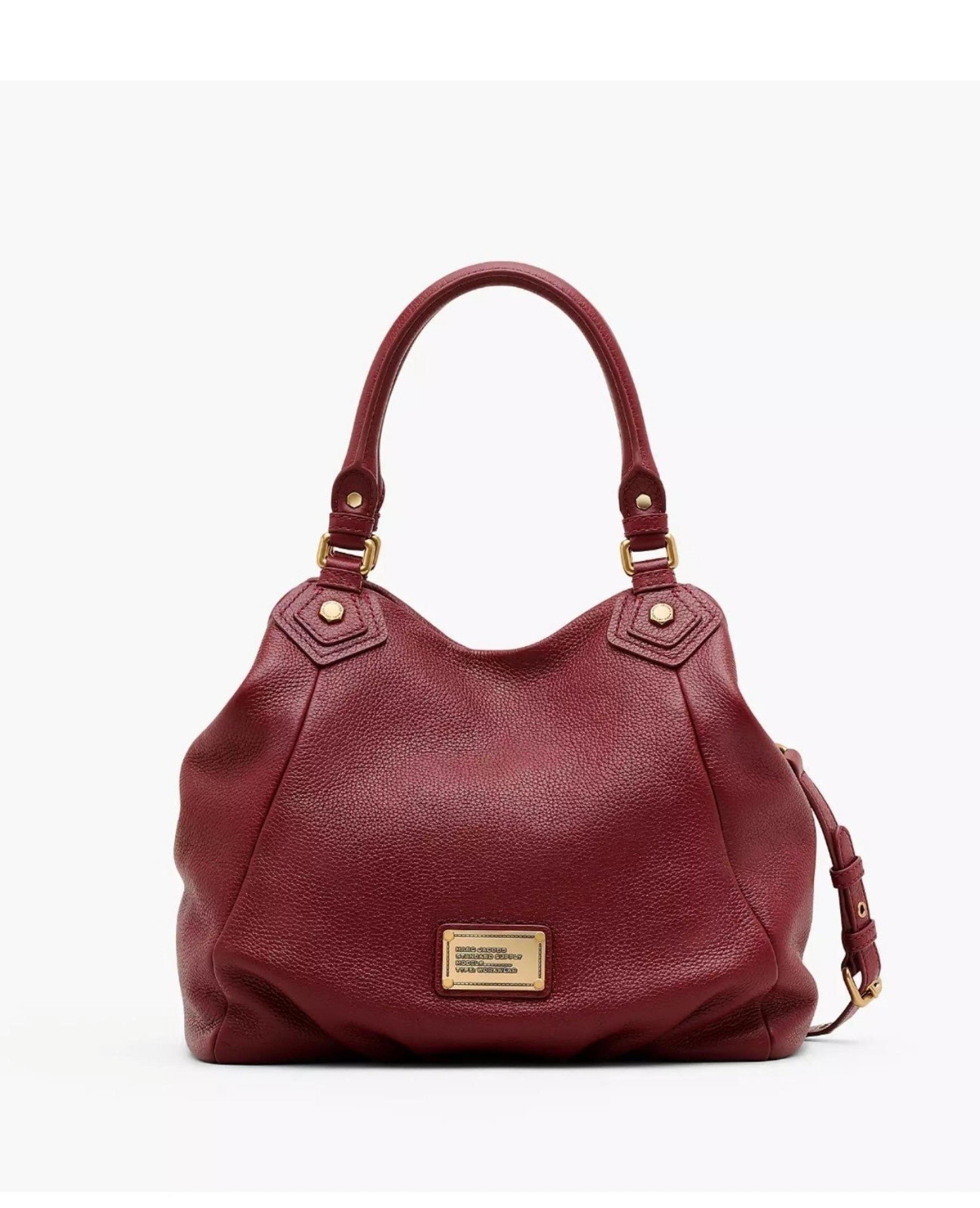 EUC Marc by Marc Jacobs Classic Q Fran Bag in Plum/Wine Pebbled leather