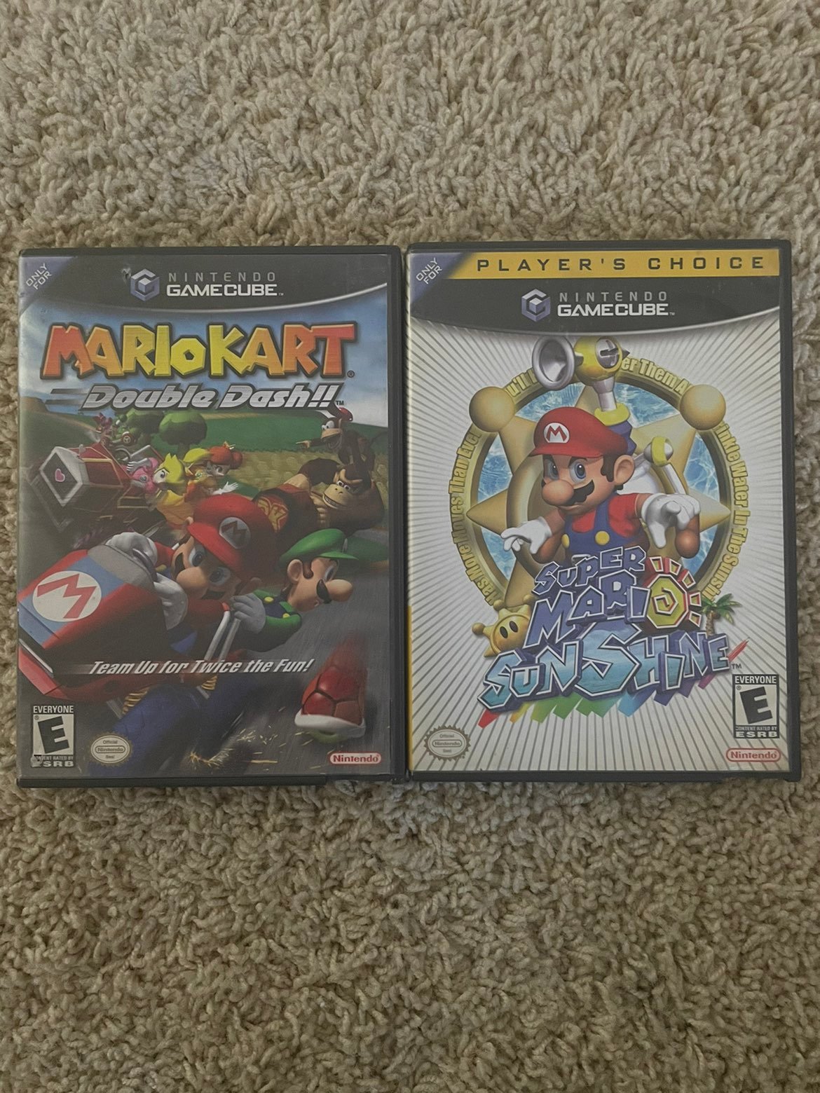 Super Mario Sunshine & Mario Kart Nintendo Gamecube BUNDLE