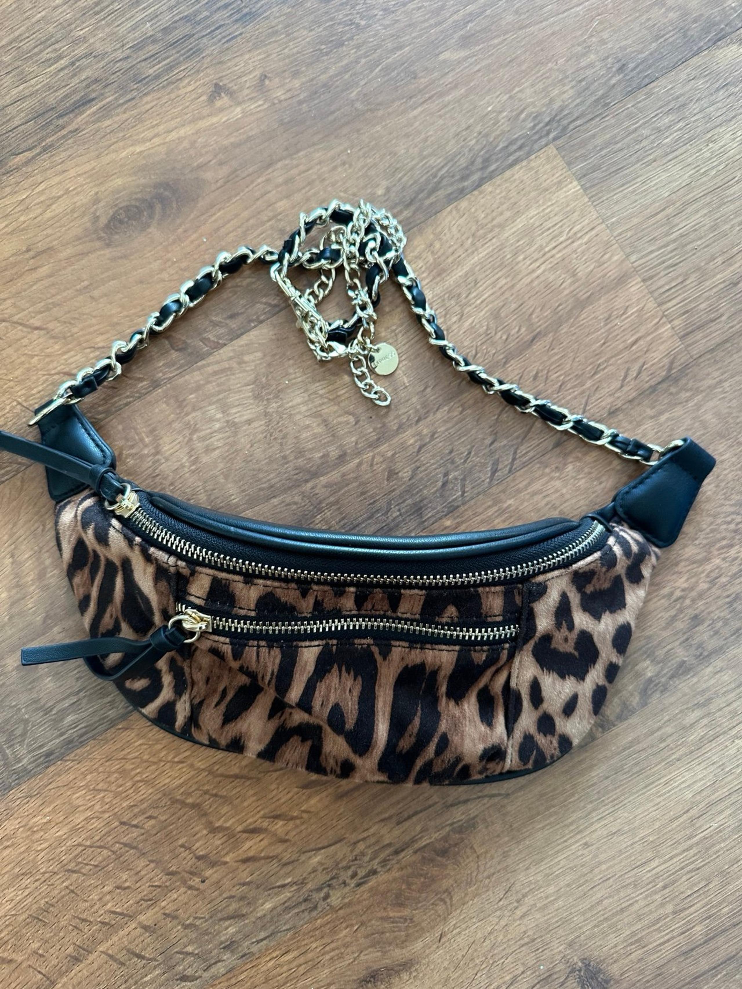 Faux leather cheetah belt bag - Express