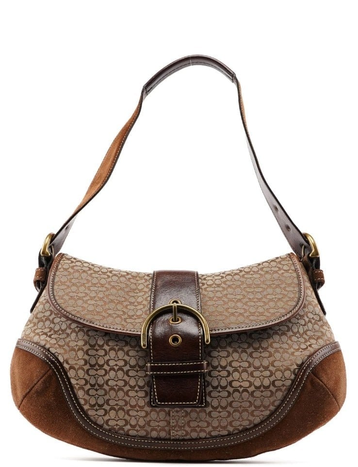 Vintage Coach Jacquard Shoulder Handbag☆