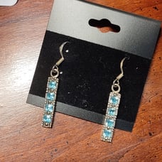 Sterling silver aquamarine earrings