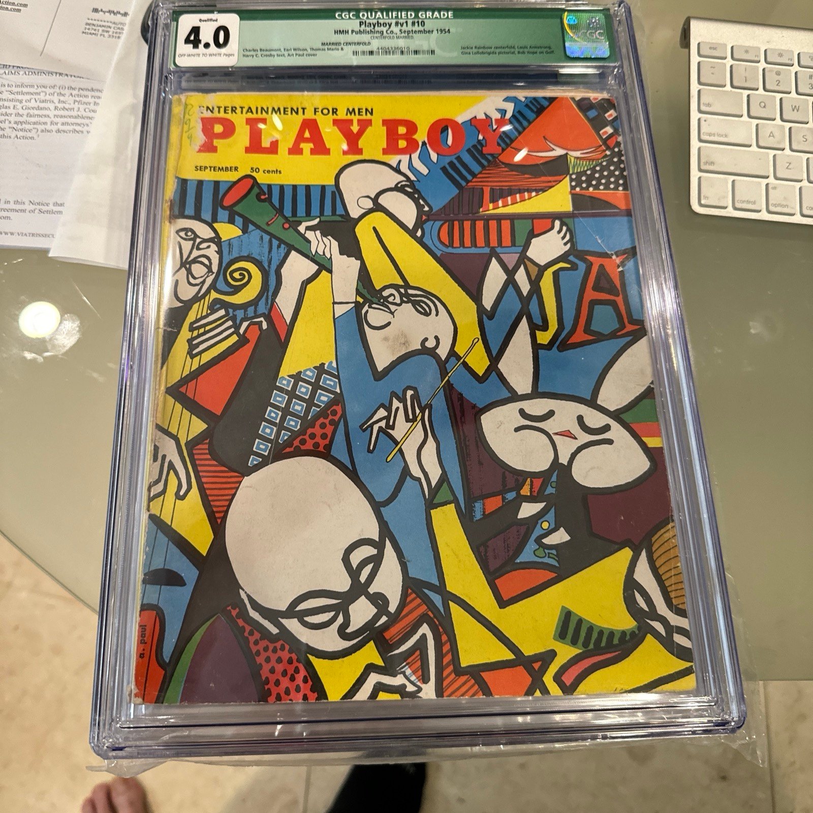 Cgc 4.0 playboy magazine 1954 rare vintage