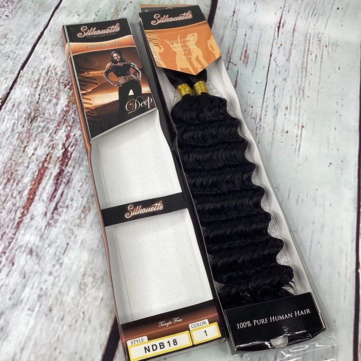 #1 Jet Black 18” 100% Human Hair Deep Bulk Micro Braid Braiding Hair