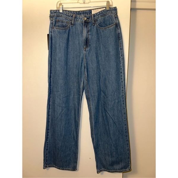Rag & Bone Lori Mid Rise Wide Leg Womens Blue Jeans Size 29 NWT