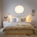 Ikea VINDKAST Decorative Ceiling Pendant Textile Lamp White 20 - NEW