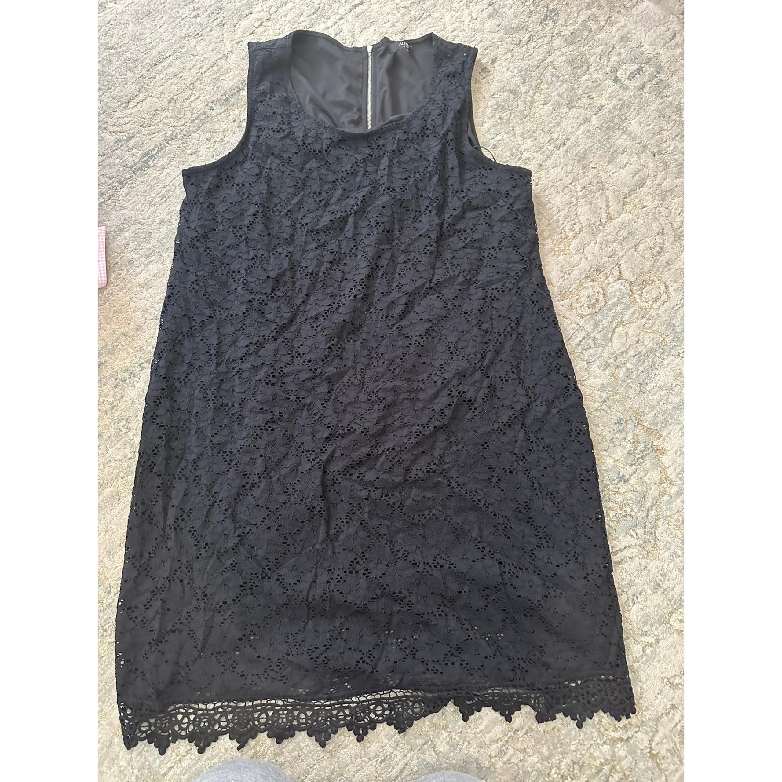2X Alfani Women's Sleeveless Mini Dress Black