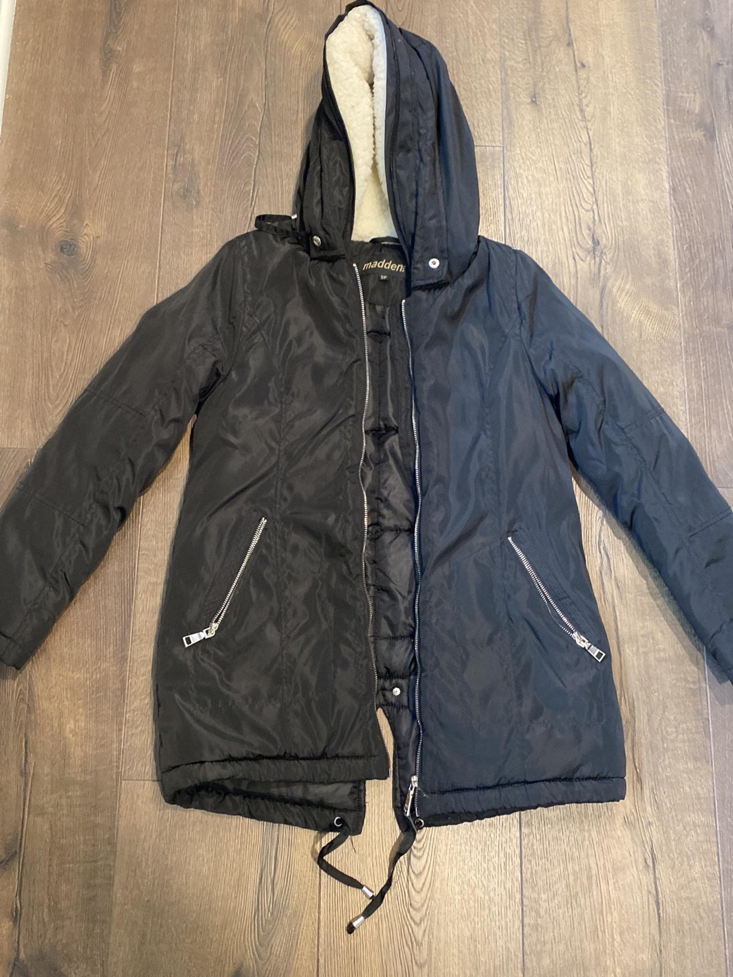 jackets for women madden nyc puller coat fur hood small