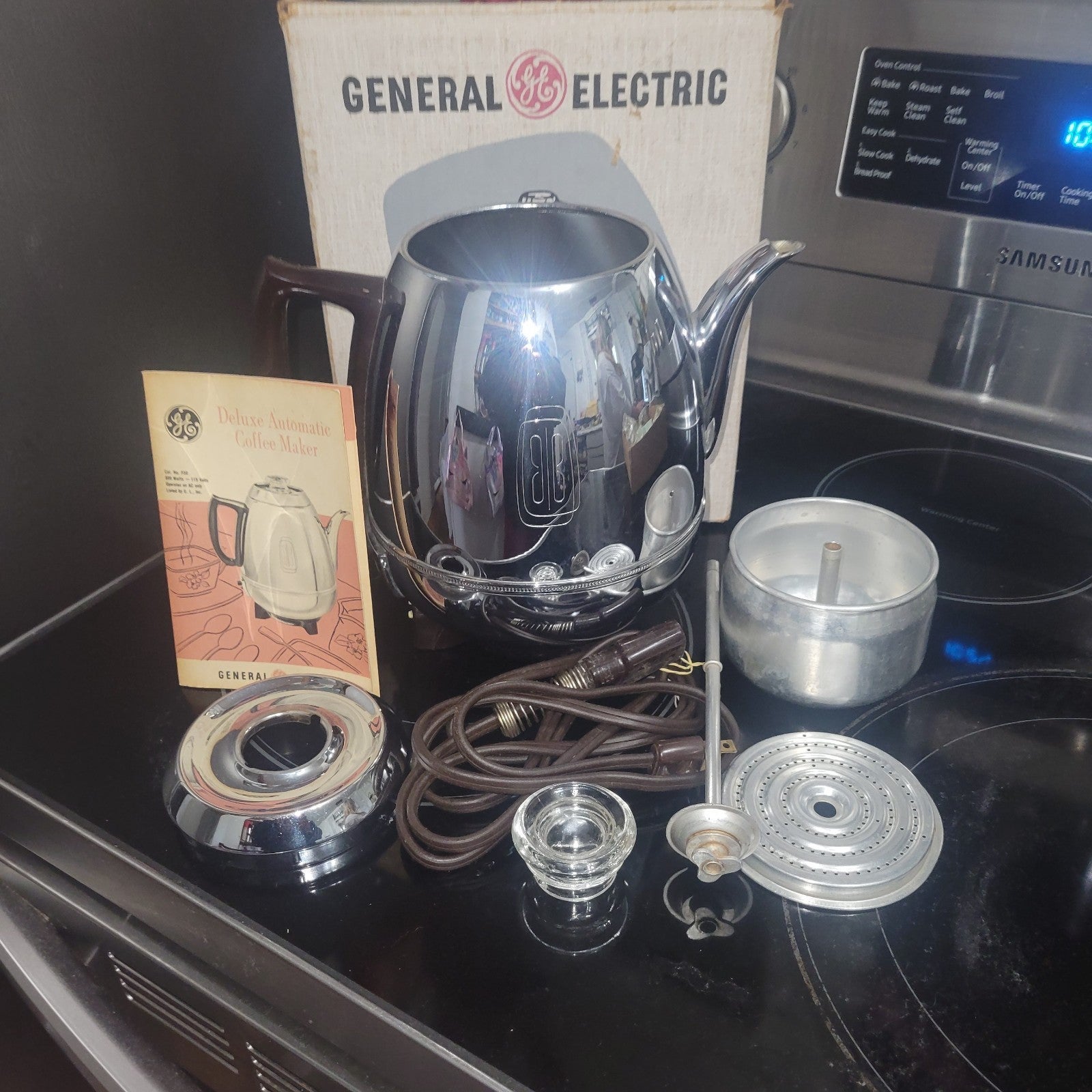 Vintage General Electric GE Electric Coffee Maker Pot Percolator