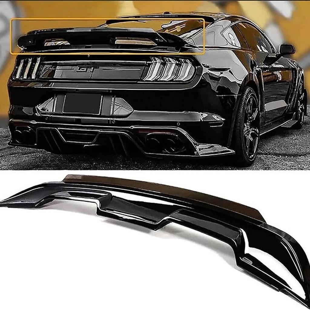 2015-2021 Mustang GT500 Style Rear Spoiler (With Gurney Flap Wicker Bill) NEW