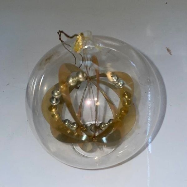 Vtg Resl Lenz Sphere Glass Ball Diorama West Germany Christmas Ornament