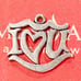 JAMES AVERY charm retired sterling silver 925 I love you j57