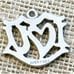 JAMES AVERY charm retired sterling silver 925 I love you j57