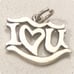 JAMES AVERY charm retired sterling silver 925 I love you j57