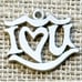 JAMES AVERY charm retired sterling silver 925 I love you j57