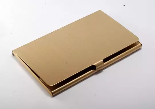 Rare RIT School Of Food Gold Tone Business/Credit Card Holder Case NOS