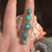 Turquoise long statement southwestern sterling silver ring