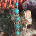 Turquoise long statement southwestern sterling silver ring