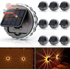 10 Pack Solar Outdoor Fence Lights for Yard Landscape Path Lights