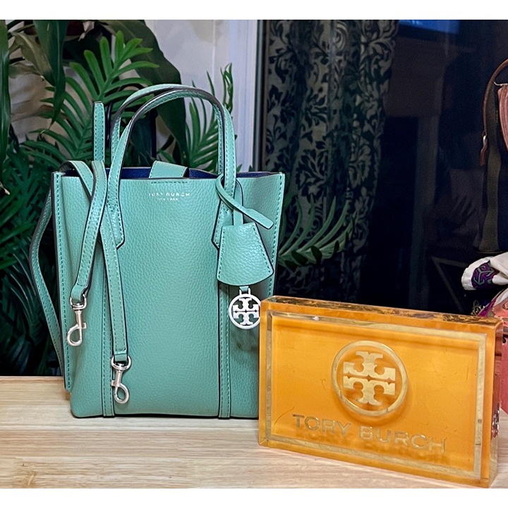✺✺ AUTHENTIC TORY BURCH Green Small Perry Handbag/Crossbody ✺✺