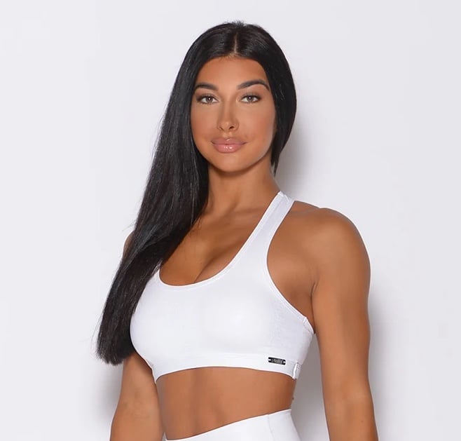 Bombshell Sportswear Shiny Python sports bra
