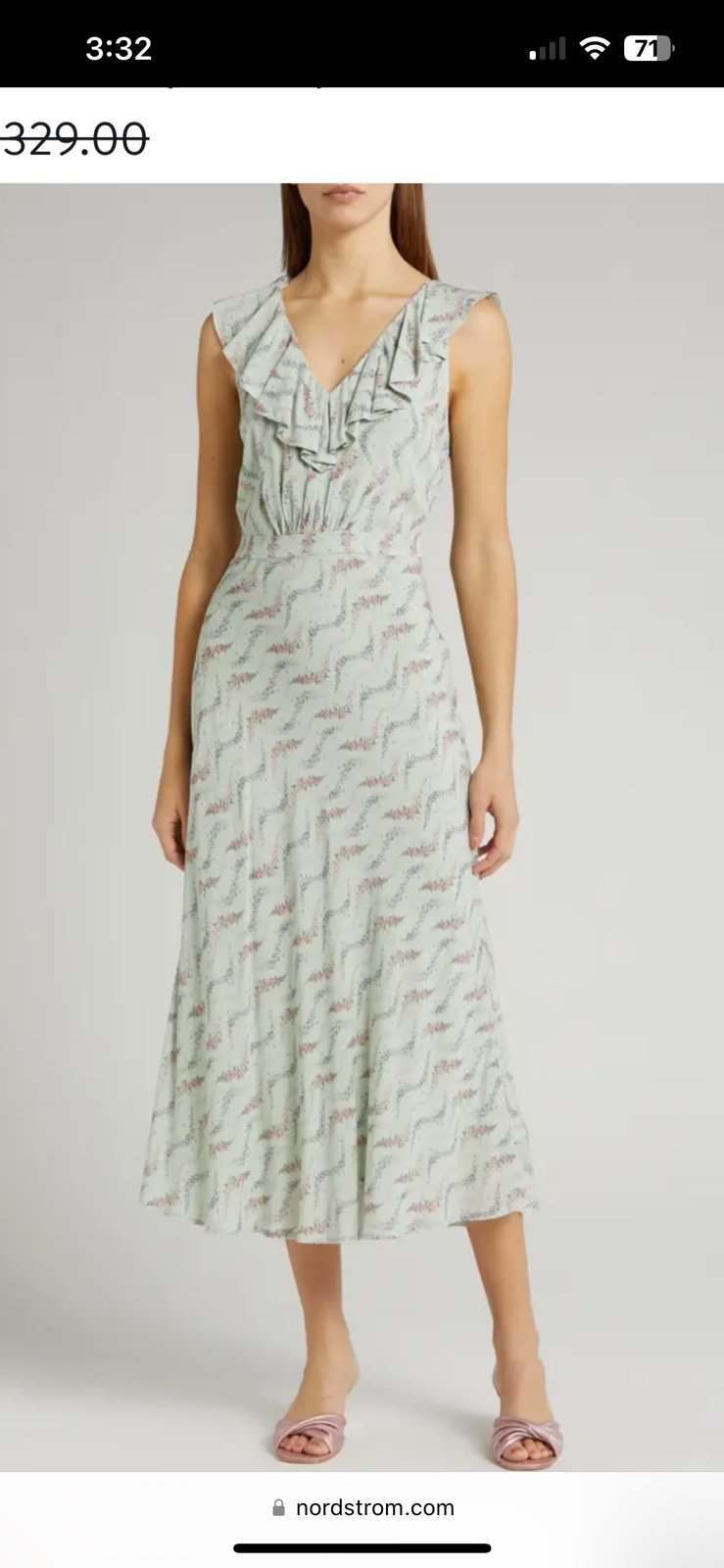 nwt PAIGE Shona floral ruffled flowy midi maxi dress