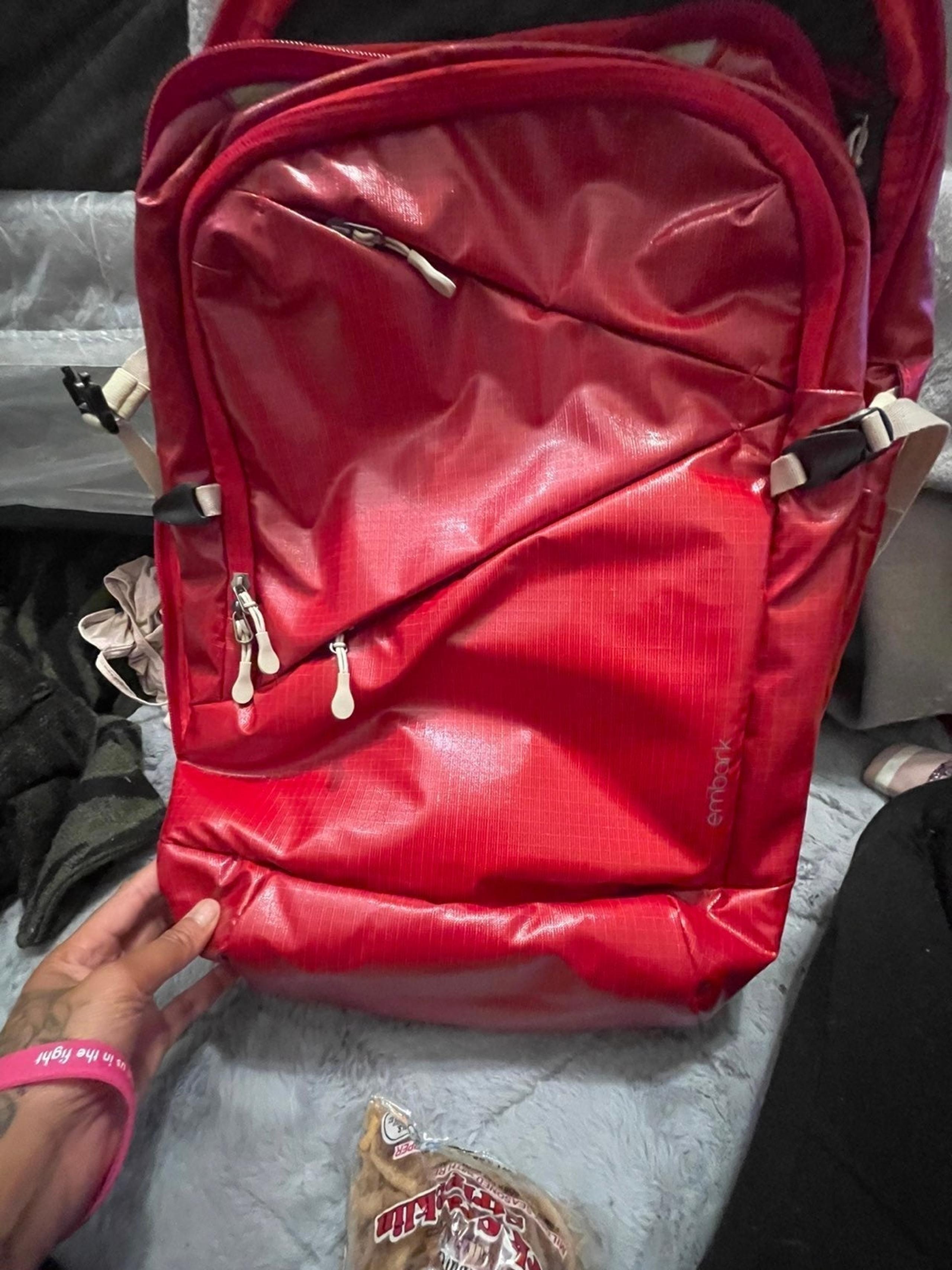 Red backpack