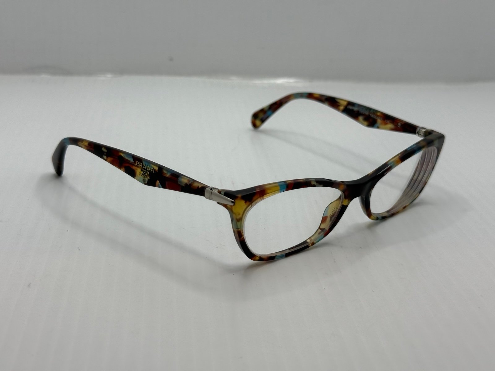 Prada VPR 15P NAG-1O1 Eyeglasses Tortoise Brown Blue Full Rim Frames 53-16-135