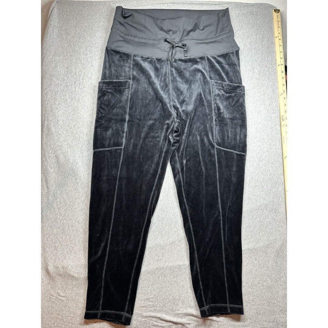 Fabletics Women’s Black Maj Velour Pants size XXL NWT