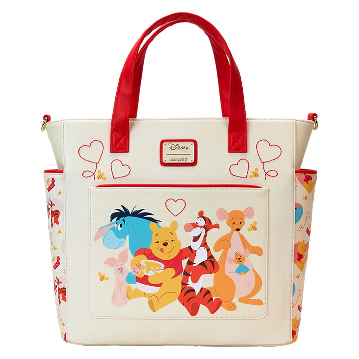 Disney Winnie The Pooh & Friends Hearts Convertible Backpack & Tote Bag