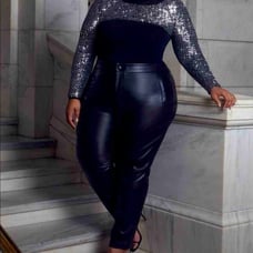 NWT Eloqouii faux leather pants