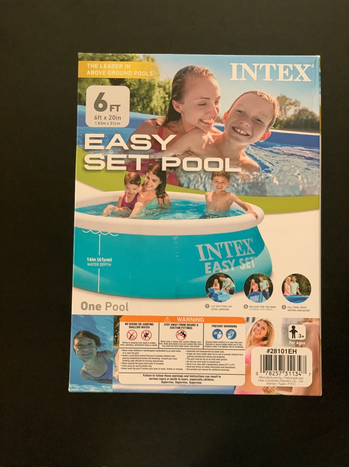 Intex 6ft x 20in Easy Set Inflatable Swi