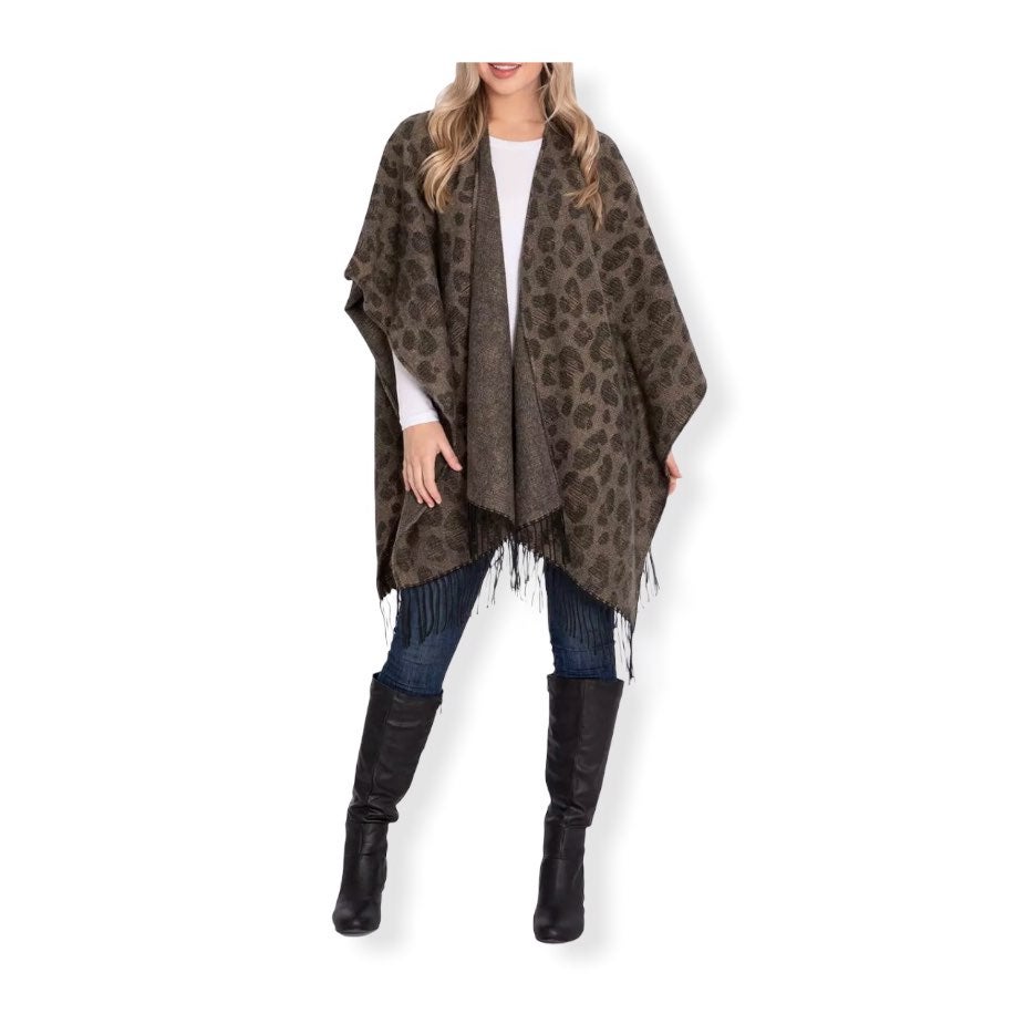 Woolrich Cozy Blanket Wrap Animal Leopard Print