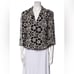 Lafayette 148 New York Size 12 Embroidered Floral Eyelet Blazer 3/4 Sleeve Blue