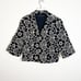 Lafayette 148 New York Size 12 Embroidered Floral Eyelet Blazer 3/4 Sleeve Blue