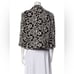 Lafayette 148 New York Size 12 Embroidered Floral Eyelet Blazer 3/4 Sleeve Blue