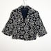 Lafayette 148 New York Size 12 Embroidered Floral Eyelet Blazer 3/4 Sleeve Blue