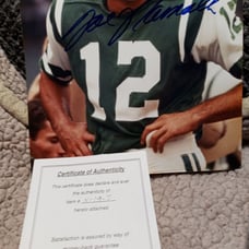 Autographed picture joe Namath