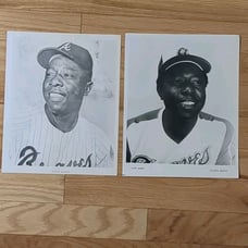 Hank Aaron original glossy 8x10 team photos: 1971 & 1974