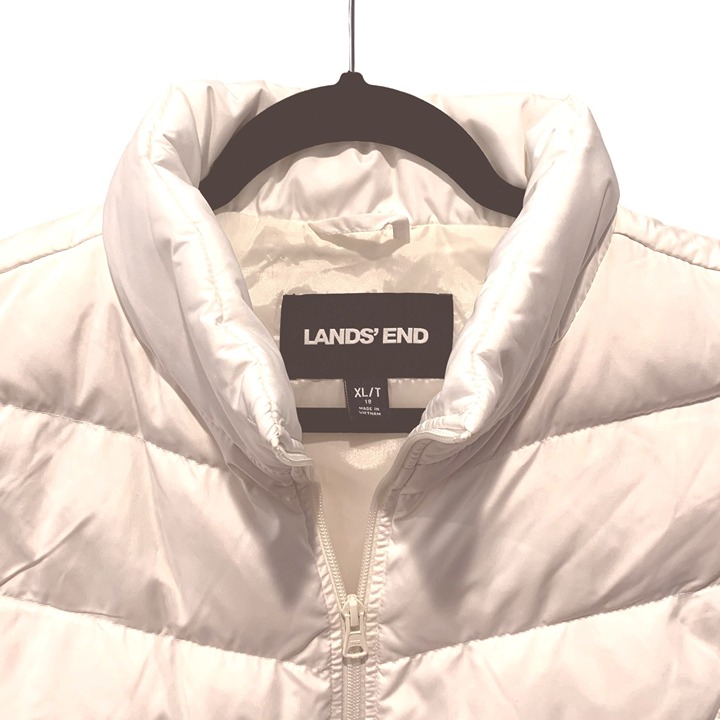 Lands End -- Cream Color Down Vest XL/T