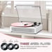 Vintage-Looking Bluetooth Vinyl Record Player w/ Built-in Speaker, White, NIB